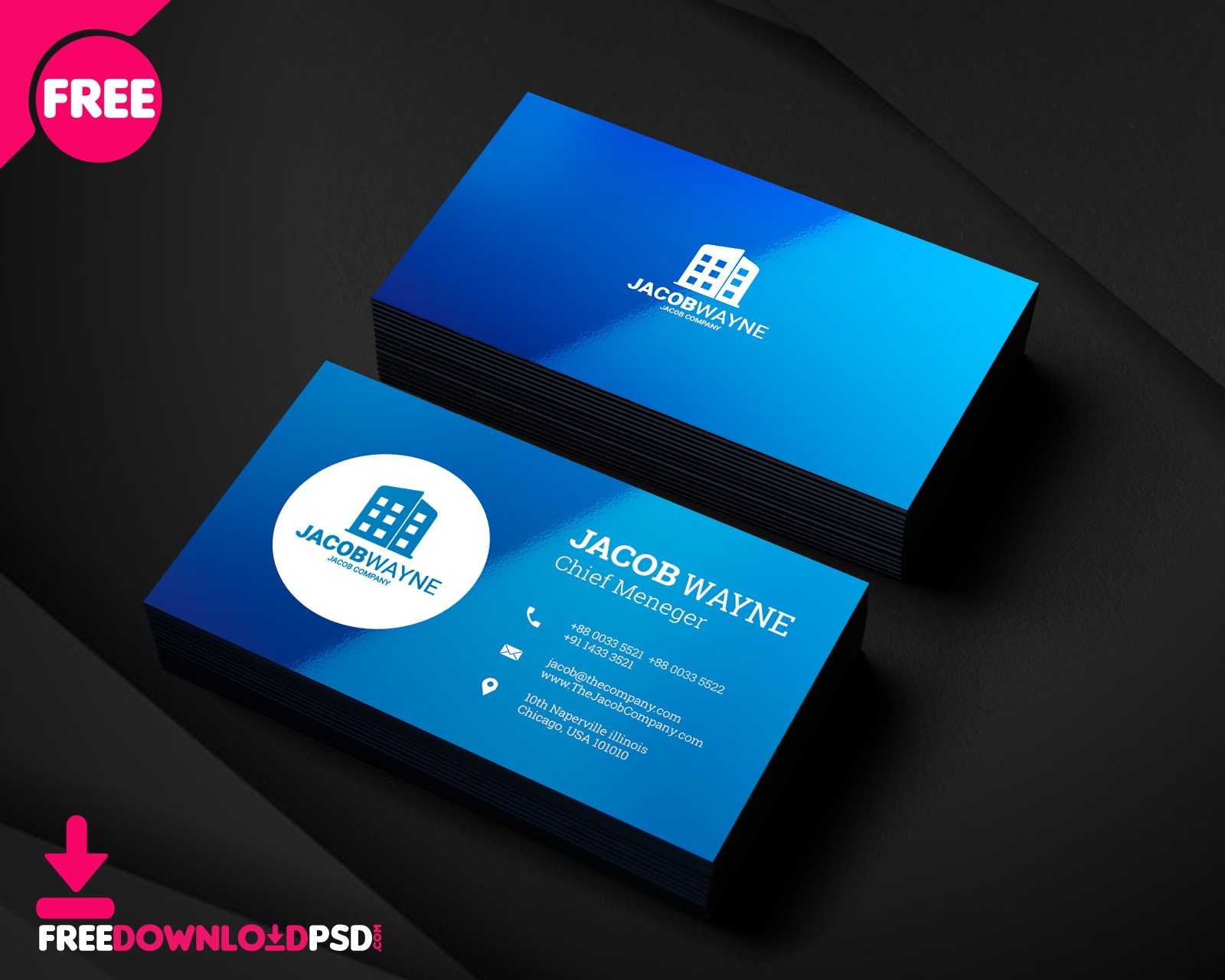 Real Estate Business Card Psd | Freedownloadpsd Inside Business Card Template Photoshop Cs6