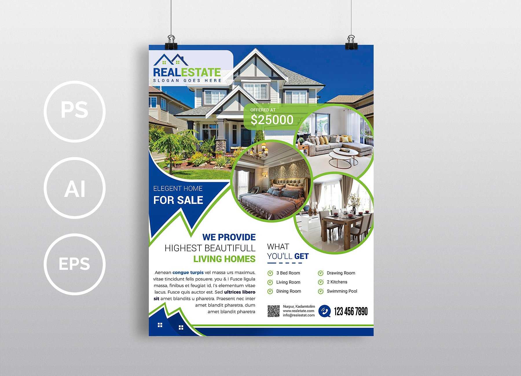 Real Estate – Psd Photoshop Flyer Template – Free Psd Flyer With Real Estate Brochure Templates Psd Free Download