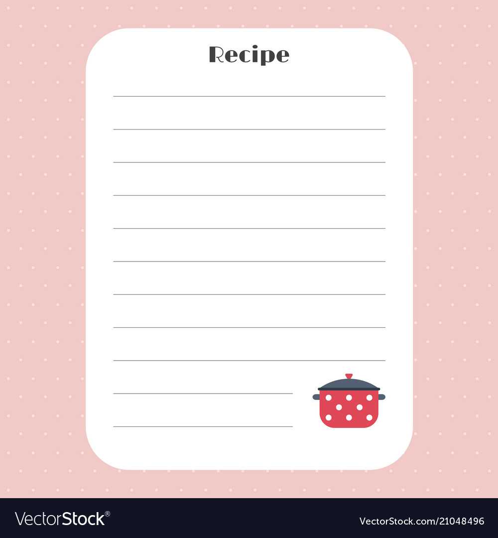 Recipe Card Template For Restaurant Cafe Bakery Intended For Restaurant Recipe Card Template