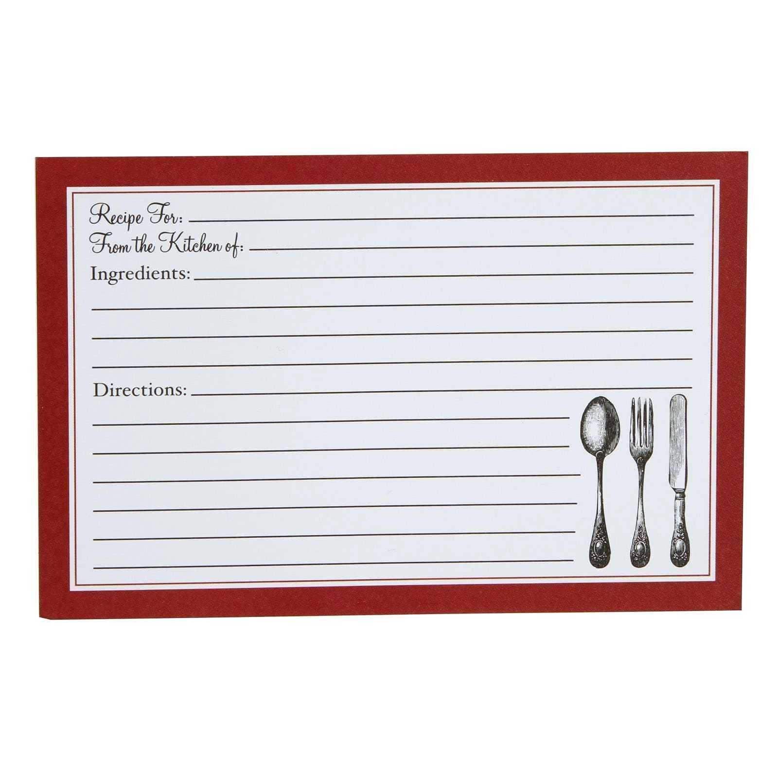Recipe Cards Free Card Template Printable Pdf Excel Martha Pertaining To 4X6 Photo Card Template Free