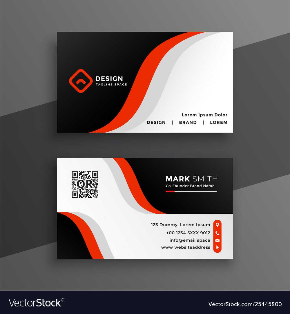 Red Modern Business Card Design Template With Modern Business Card Design Templates