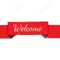 Red Ribbon With Welcome Text. Art Element For Page Design, Magazine,.. Regarding Welcome Banner Template