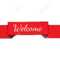 Red Ribbon With Welcome Text. Art Element For Page Design, Magazine,.. Regarding Welcome Banner Template