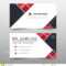 Red Triangle Corporate Business Card, Name Card Template Intended For Buisness Card Template