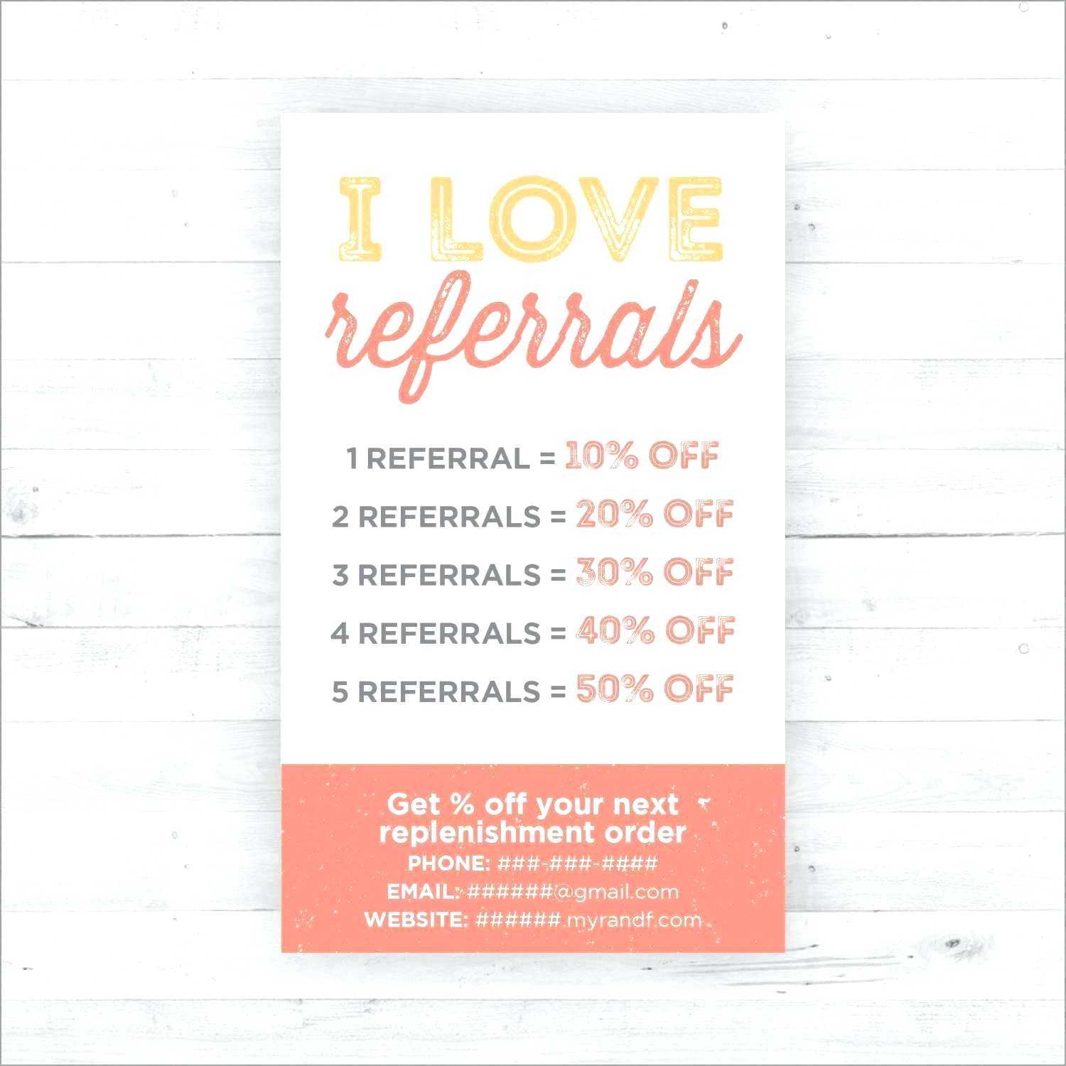 Referral Card Template Photo Marketing Templates – Wovensheet.co Throughout Referral Card Template
