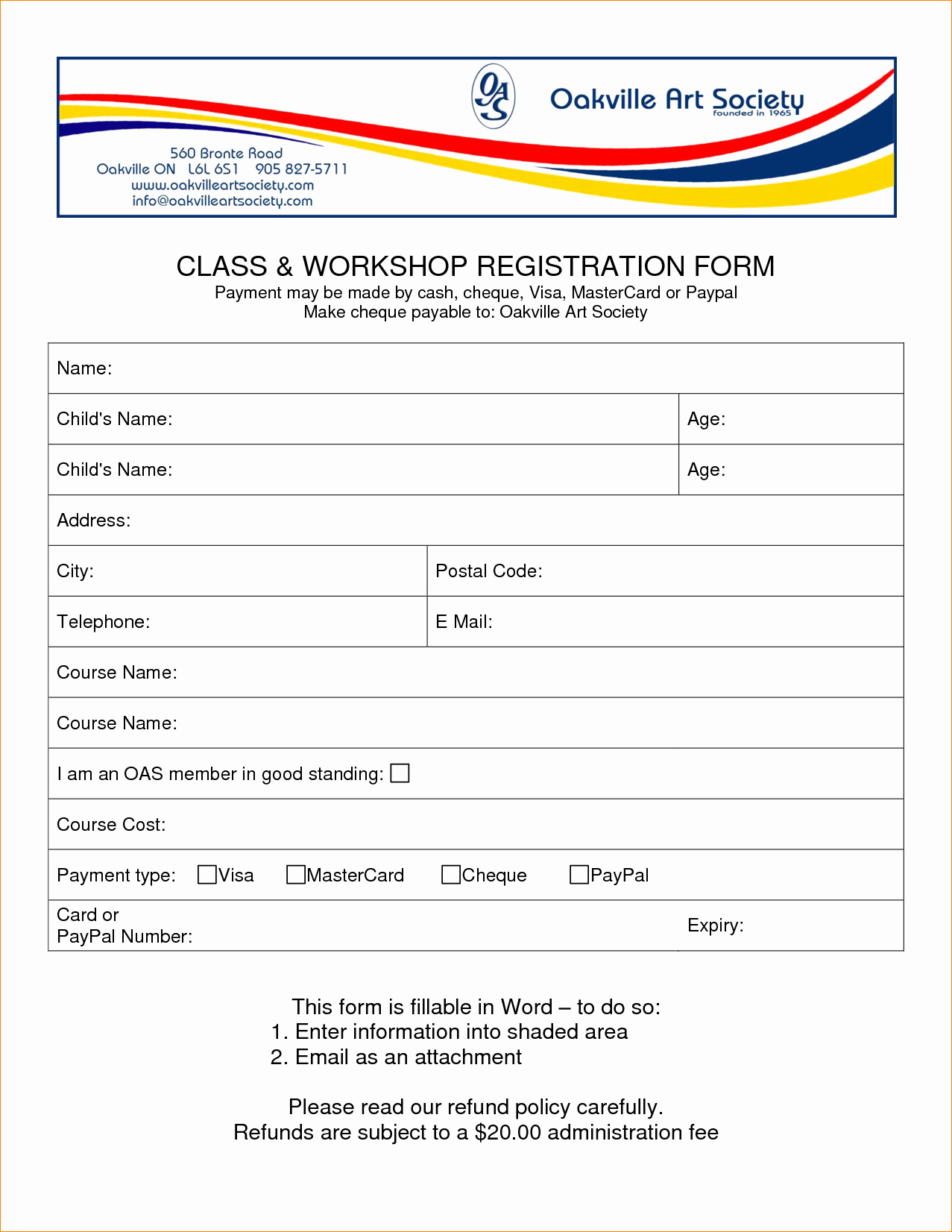 Registration Form Template Training Excel Student Free In Registration Form Template Word Free