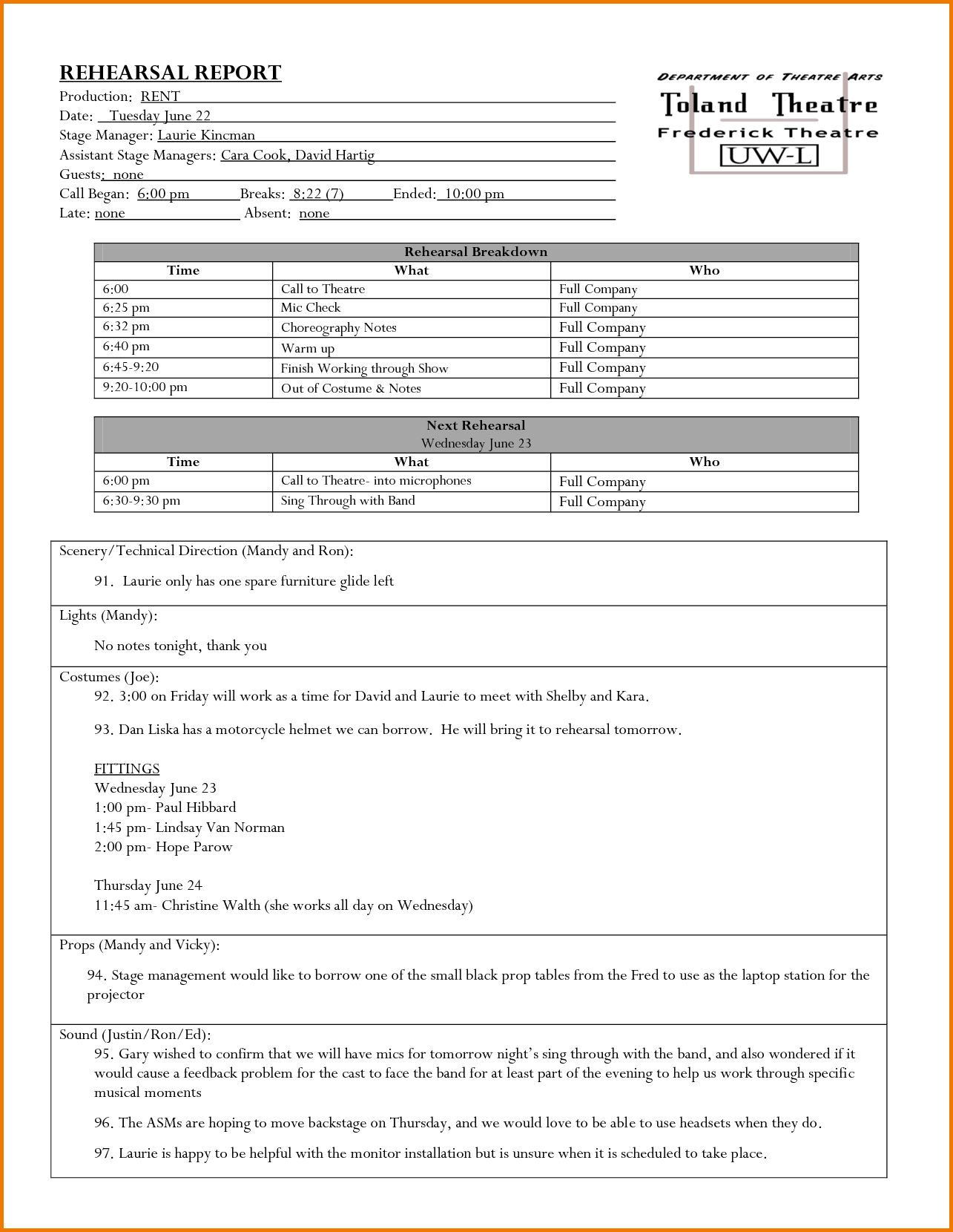 Rehearsal Report Template Editable Digital Expense | Stage With Regard To Rehearsal Report Template