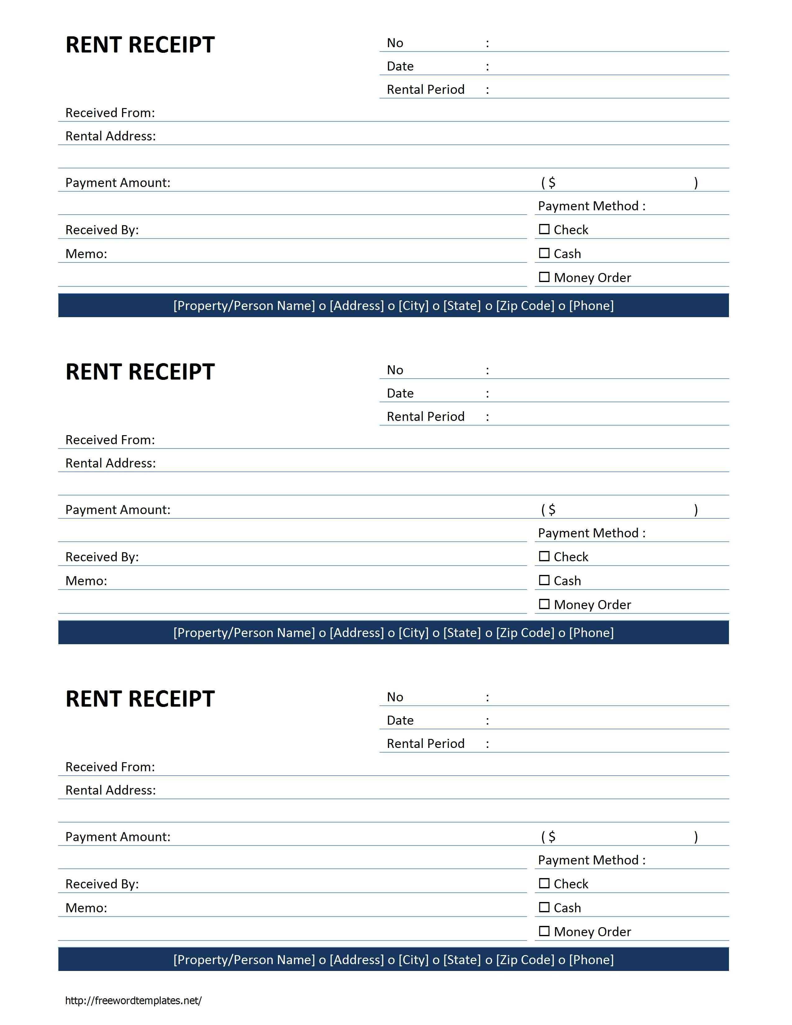 Rent Receipt Template | Free Microsoft Word Templates – Free Inside Microsoft Office Word Invoice Template