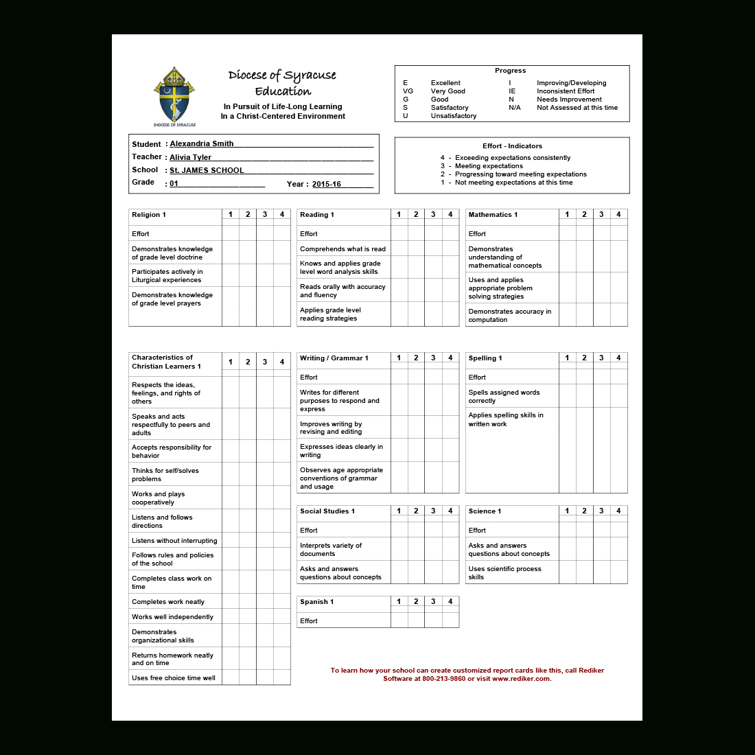 Report Card Software – Grade Management | Rediker Software Intended For Summer School Progress Report Template