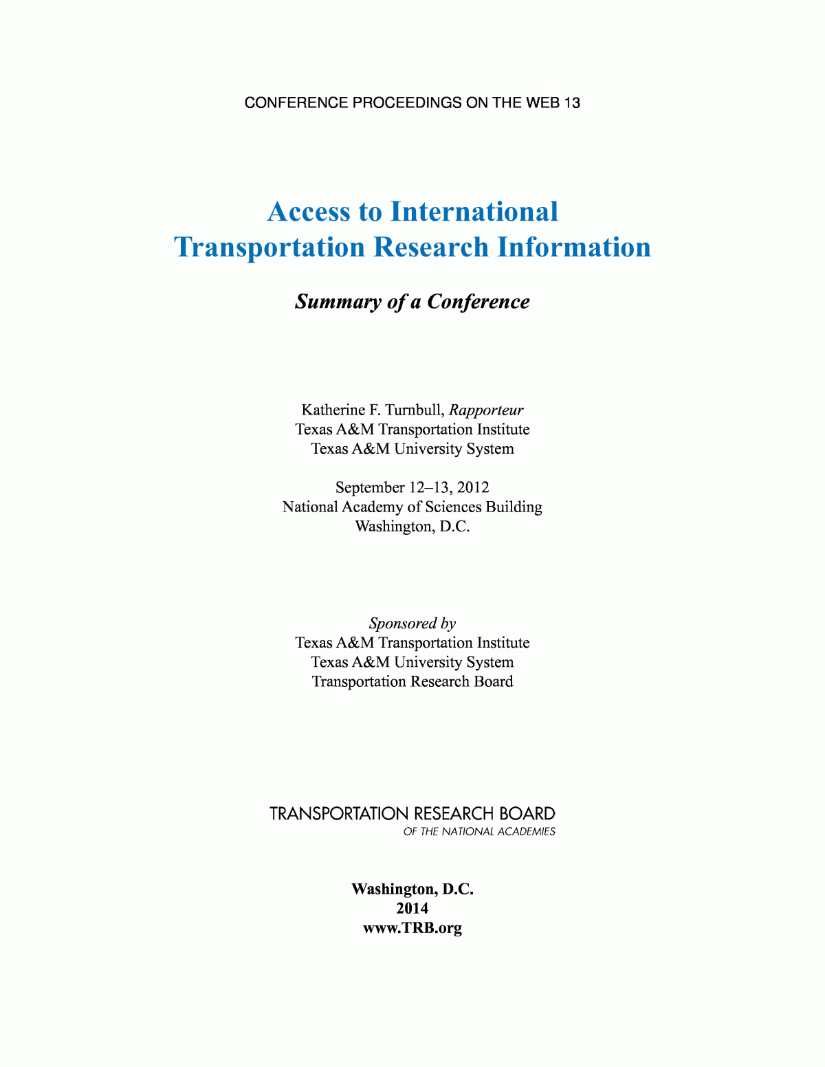 Report Contents | Access To International Transportation With Rapporteur Report Template