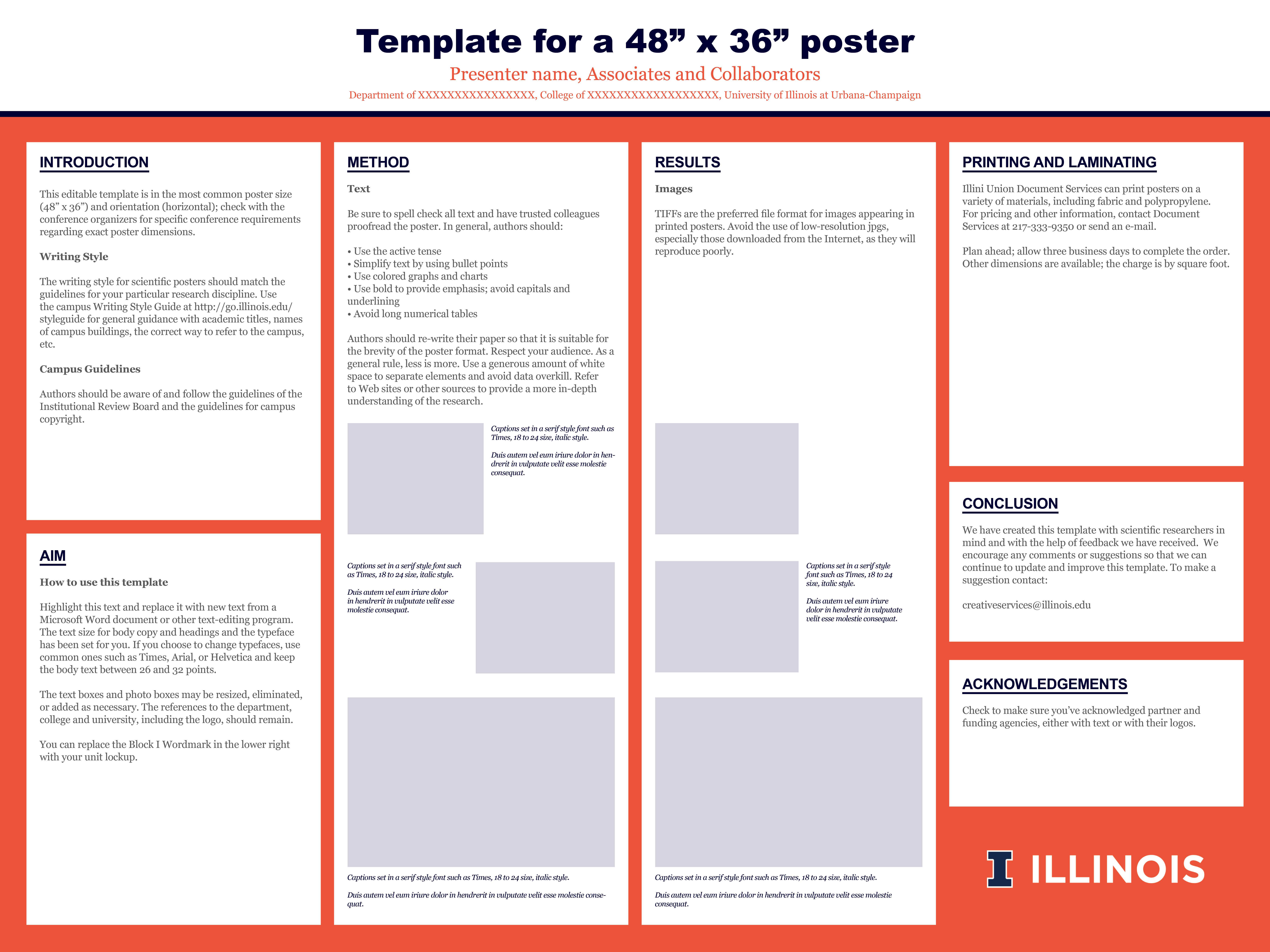 Research Poster | Campus Templates | Public Affairs | Illinois For Powerpoint Academic Poster Template