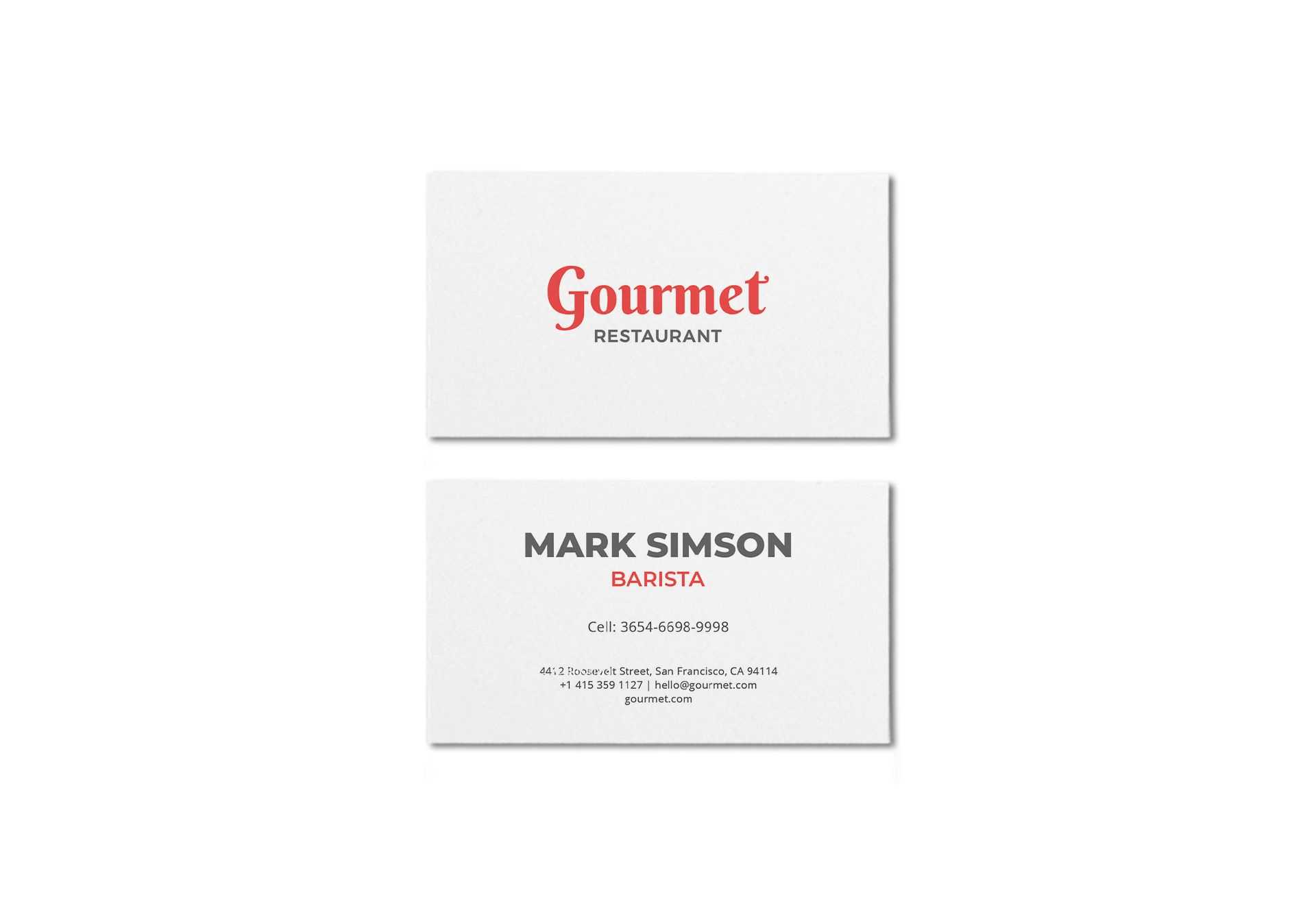 Restaurant Business Card Template In Psd, Word, Publisher Regarding Pages Business Card Template