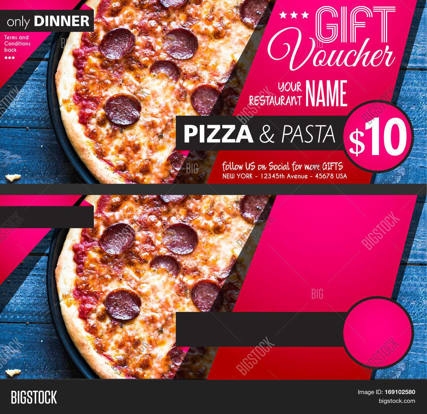 Restaurant Gift Image & Photo (Free Trial) | Bigstock Intended For Pizza Gift Certificate Template