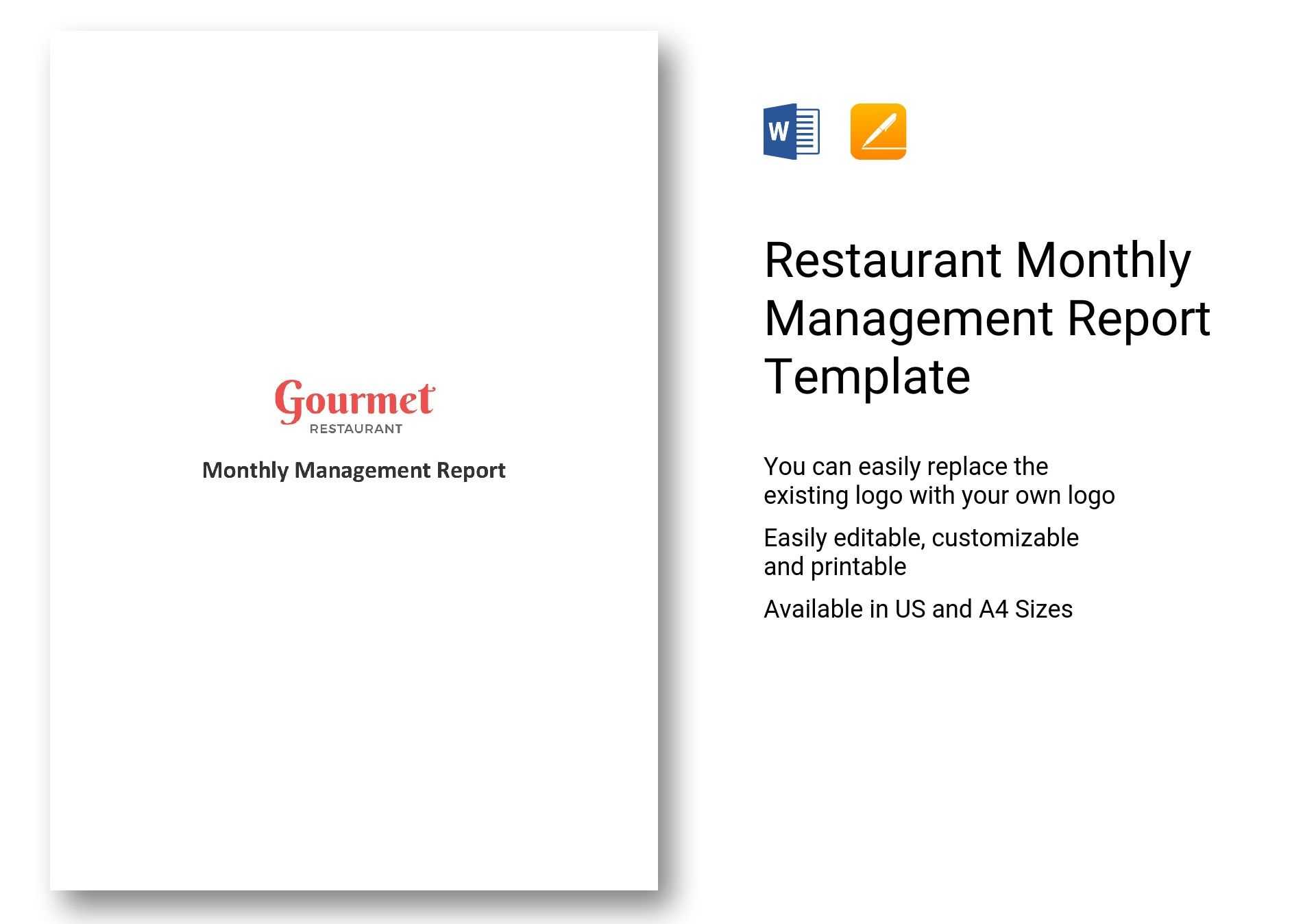 Restaurant Monthly Management Report Template In Word, Apple Throughout It Management Report Template