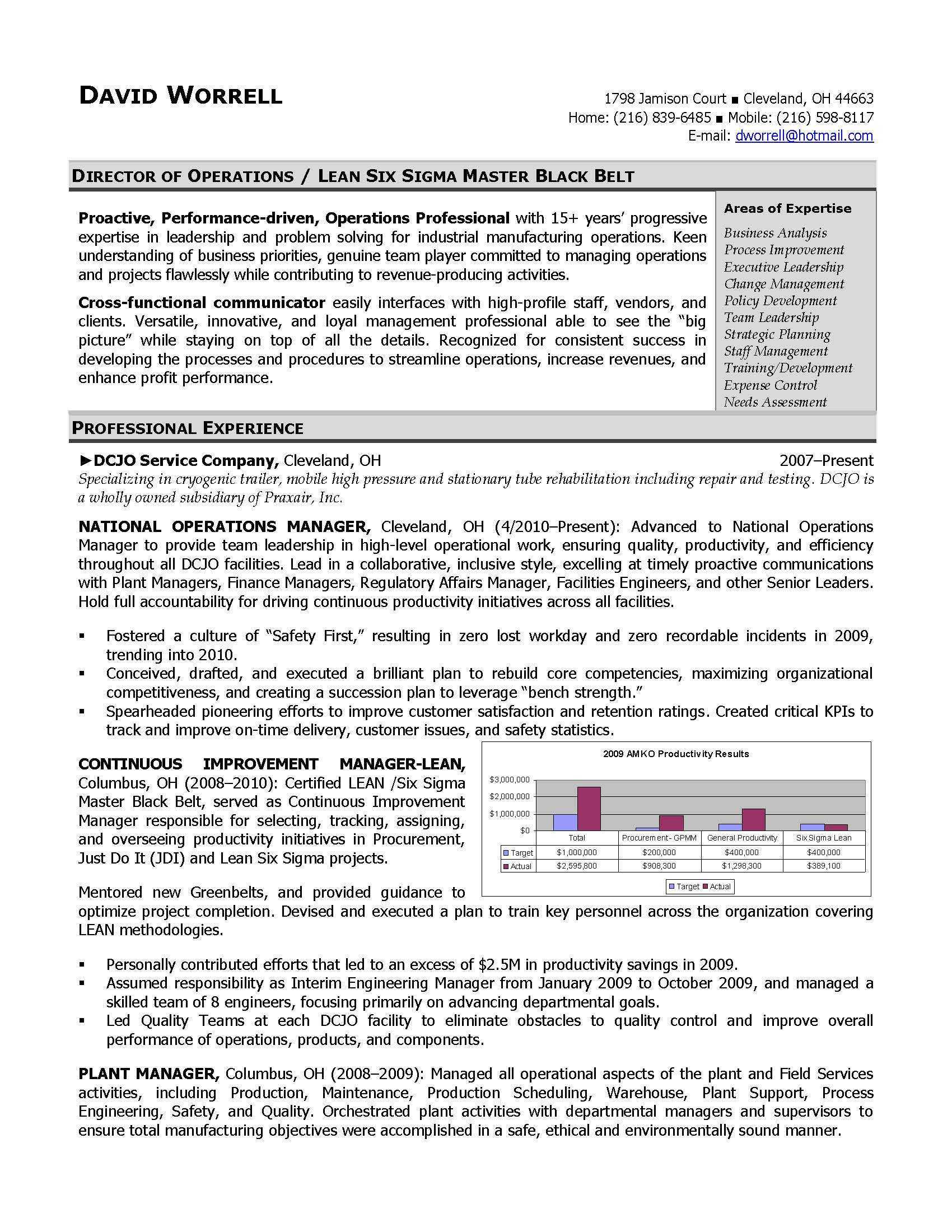 Resume Samples: Program & Finance Manager, Fp&a, Devops Sample Inside Operations Manager Report Template