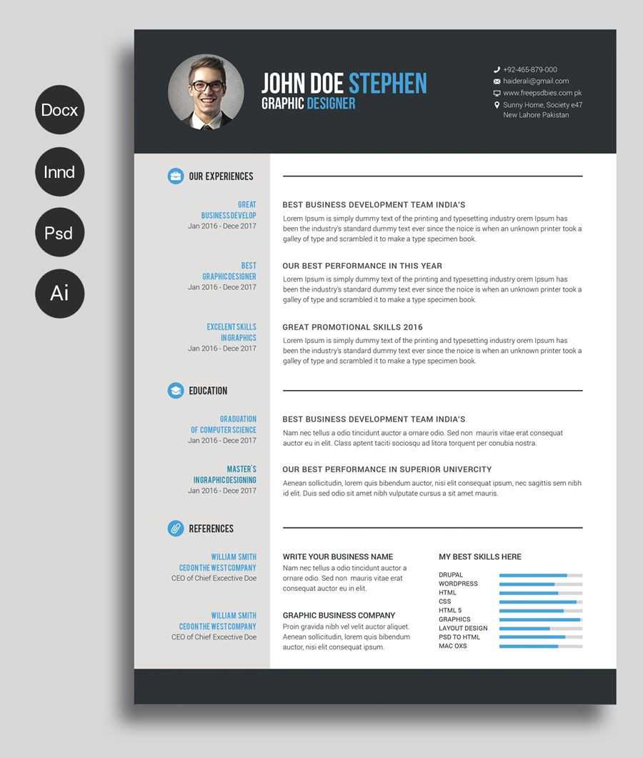 Resume Template For Word Unique Free Ms Word Resume And Cv Intended For Free Downloadable Resume Templates For Word