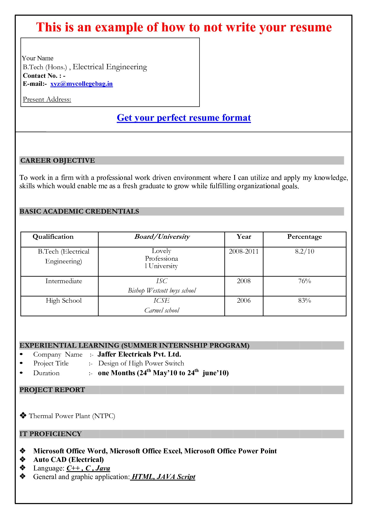 Resume Template Microsoft Word 2007 | Ckum.ca Intended For Resume Templates Word 2007