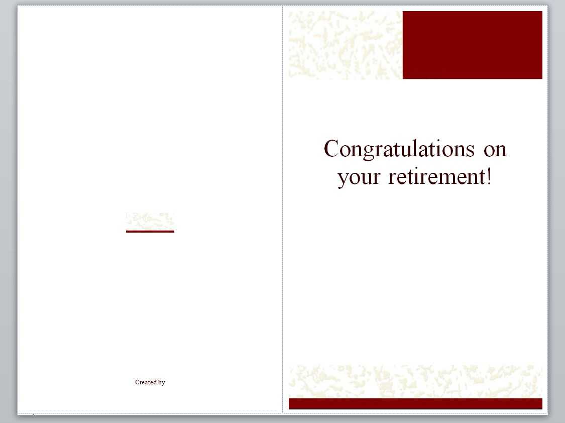 Retirement Card Template | Retirement Cards » Template Haven Within Retirement Card Template