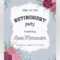 Retirement Party Invitation Design Template Rose Gold In Retirement Card Template