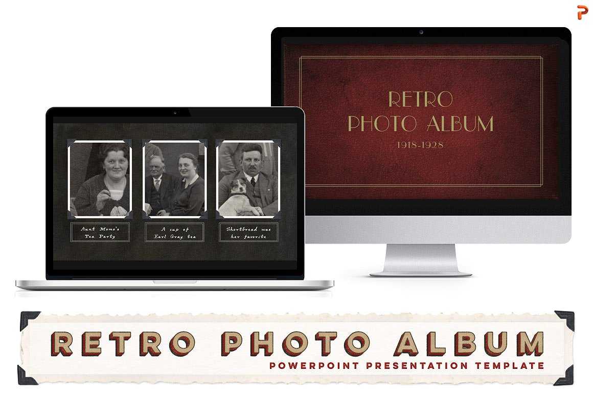 Retro Photo Album Ppt Template With Regard To Powerpoint Photo Album Template