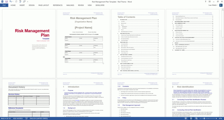 Risk Mitigation Report Template