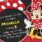 Rocking Minnie Mouse Birthday Invitation Card Template Regarding Minnie Mouse Card Templates