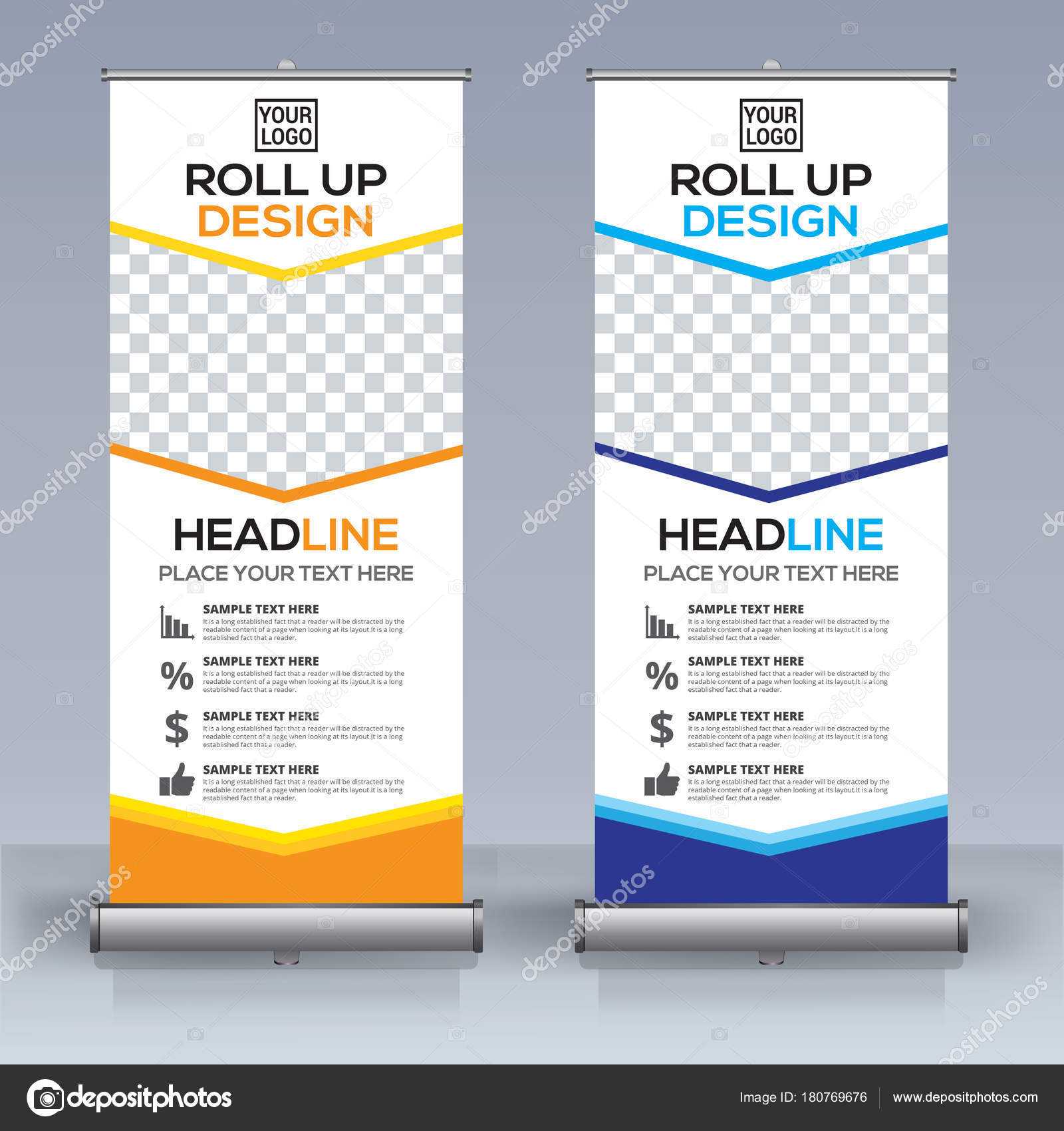 Roll Banner Design Template Vertical Abstract Background Throughout Retractable Banner Design Templates