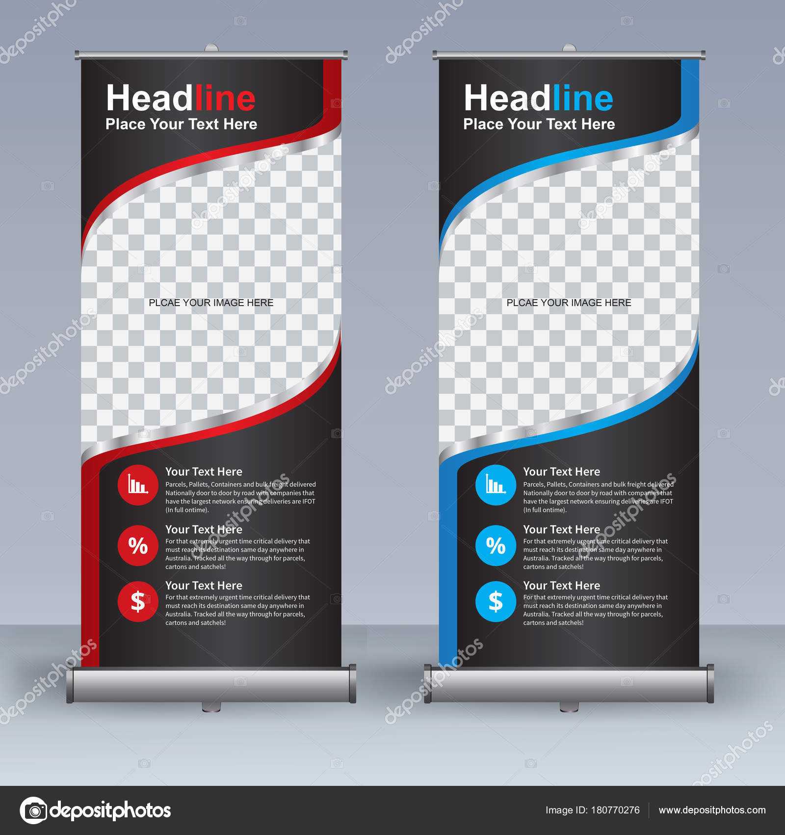 Roll Banner Design Template Vertical Abstract Background With Retractable Banner Design Templates