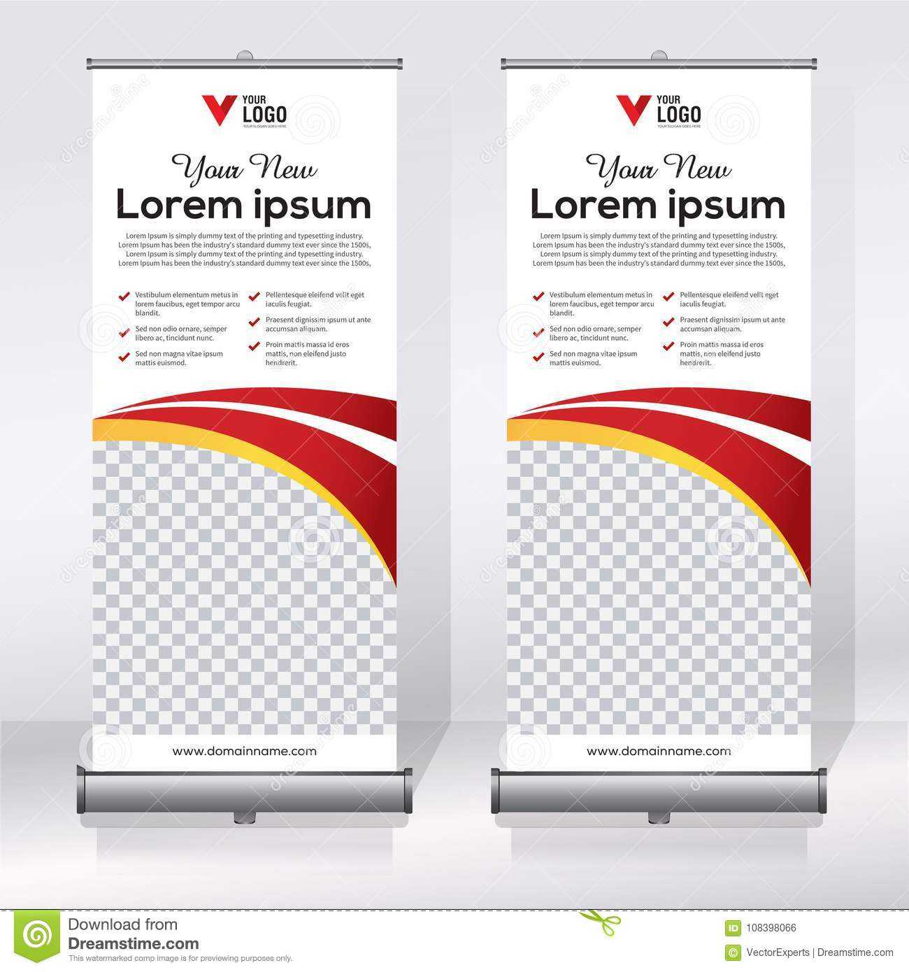 Roll Up Banner Design Template, Vertical, Abstract For Retractable Banner Design Templates