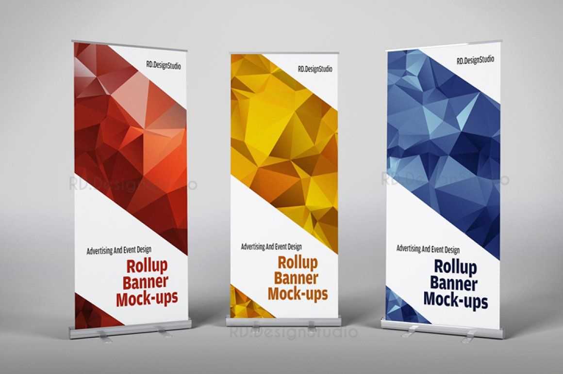Roll Up Banner Mock Ups | Workstuff Templates | Pop Up In Retractable Banner Design Templates