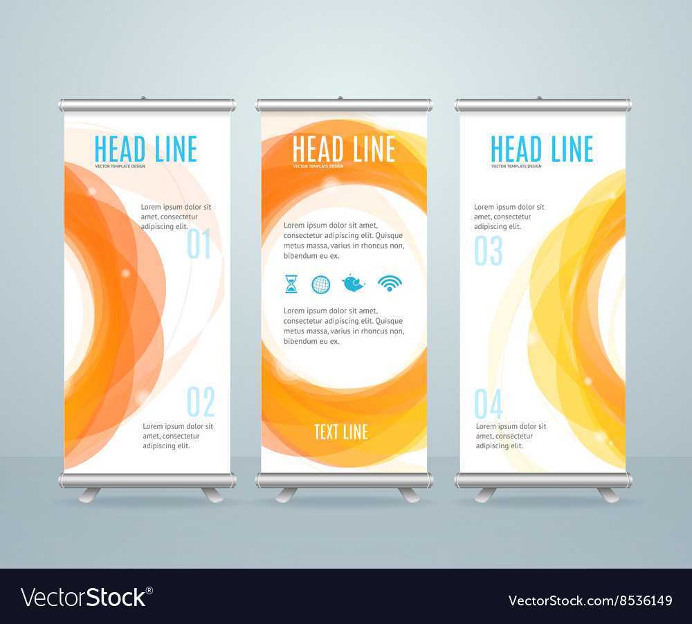 Roll Up Banner Stand Design Template With Retractable Banner Design Templates