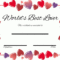Romantic Printables | ? Romancefromtheheart Inside Love Certificate Templates