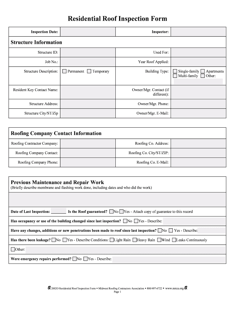 Roof Inspection Form – Fill Online, Printable, Fillable In Roof Inspection Report Template