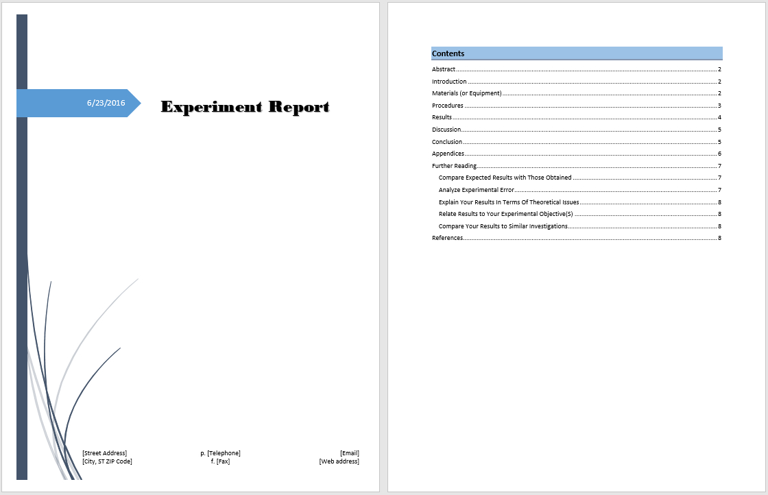 Rtf] Word Template Report Within Lab Report Template Word