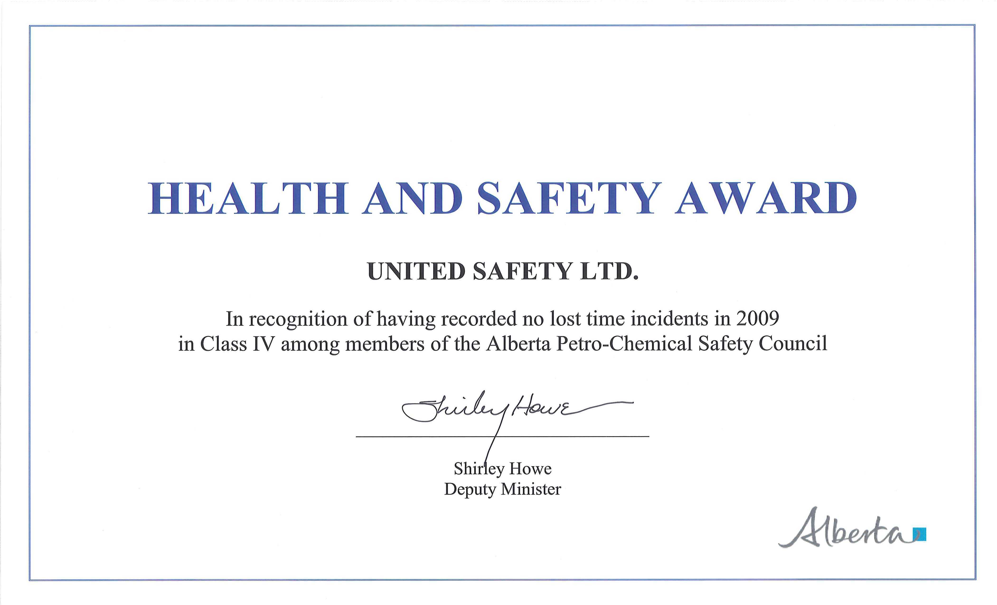 Safety Recognition Certificate Template – Atlantaauctionco With Regard To Safety Recognition Certificate Template