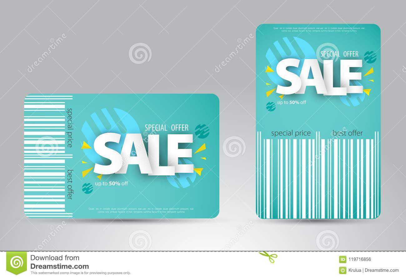 Sale Card Template Design For Your Business. Stock Vector Regarding Credit Card Templates For Sale