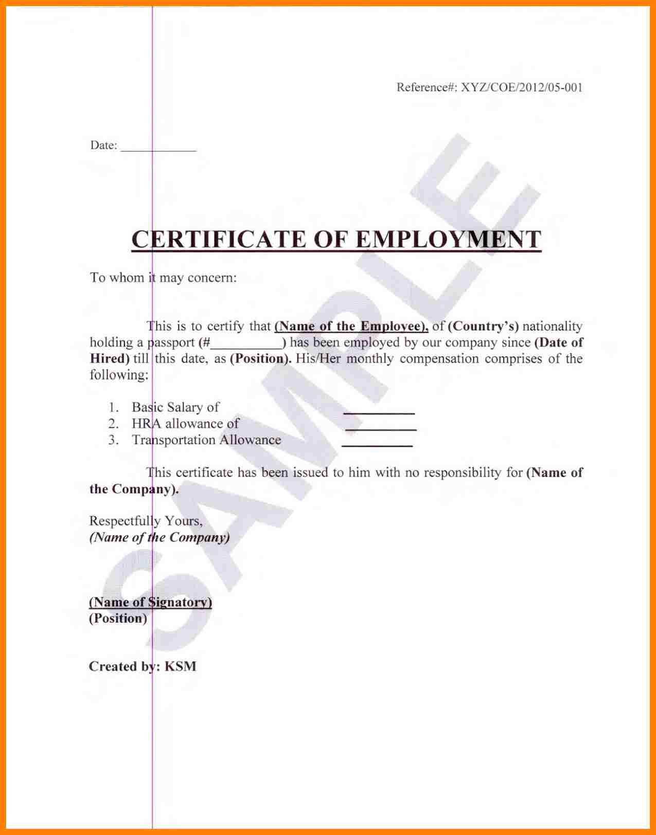 Sample Certification Employment Certificate Tugon Med Clinic For Certificate Of Employment Template