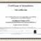 Sample Computer Course Completion Certificate Fres Beautiful With Regard To Fire Extinguisher Certificate Template