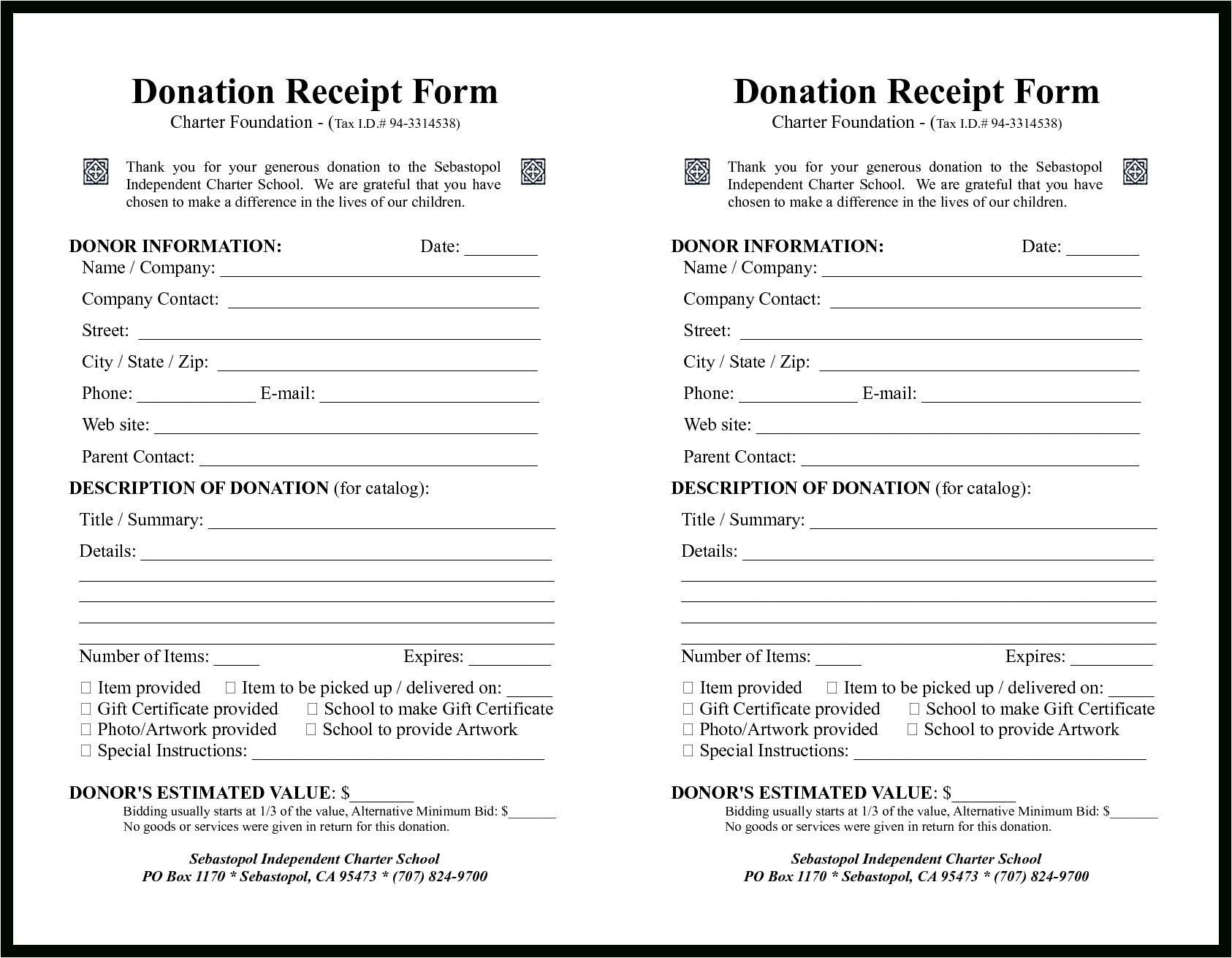 Sample Donation Forms Sale Contract Claim Template Letter Intended For Donation Report Template