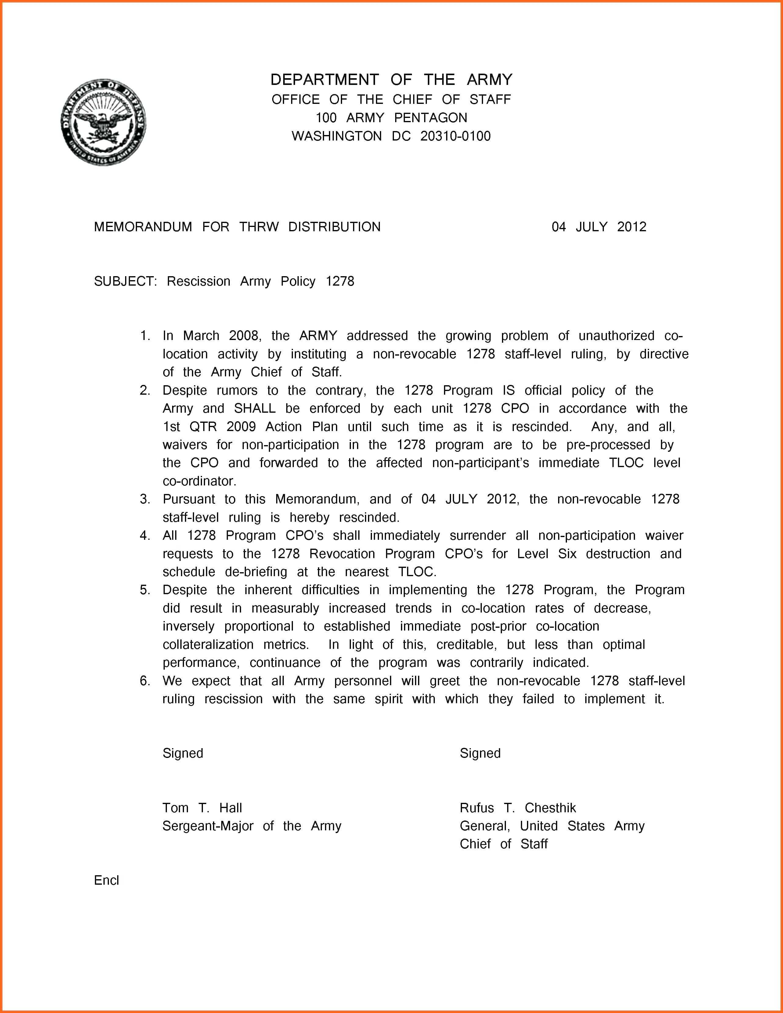 Sample Formal Letter Template Beautiful Inspirational Cover Regarding Army Memorandum Template Word