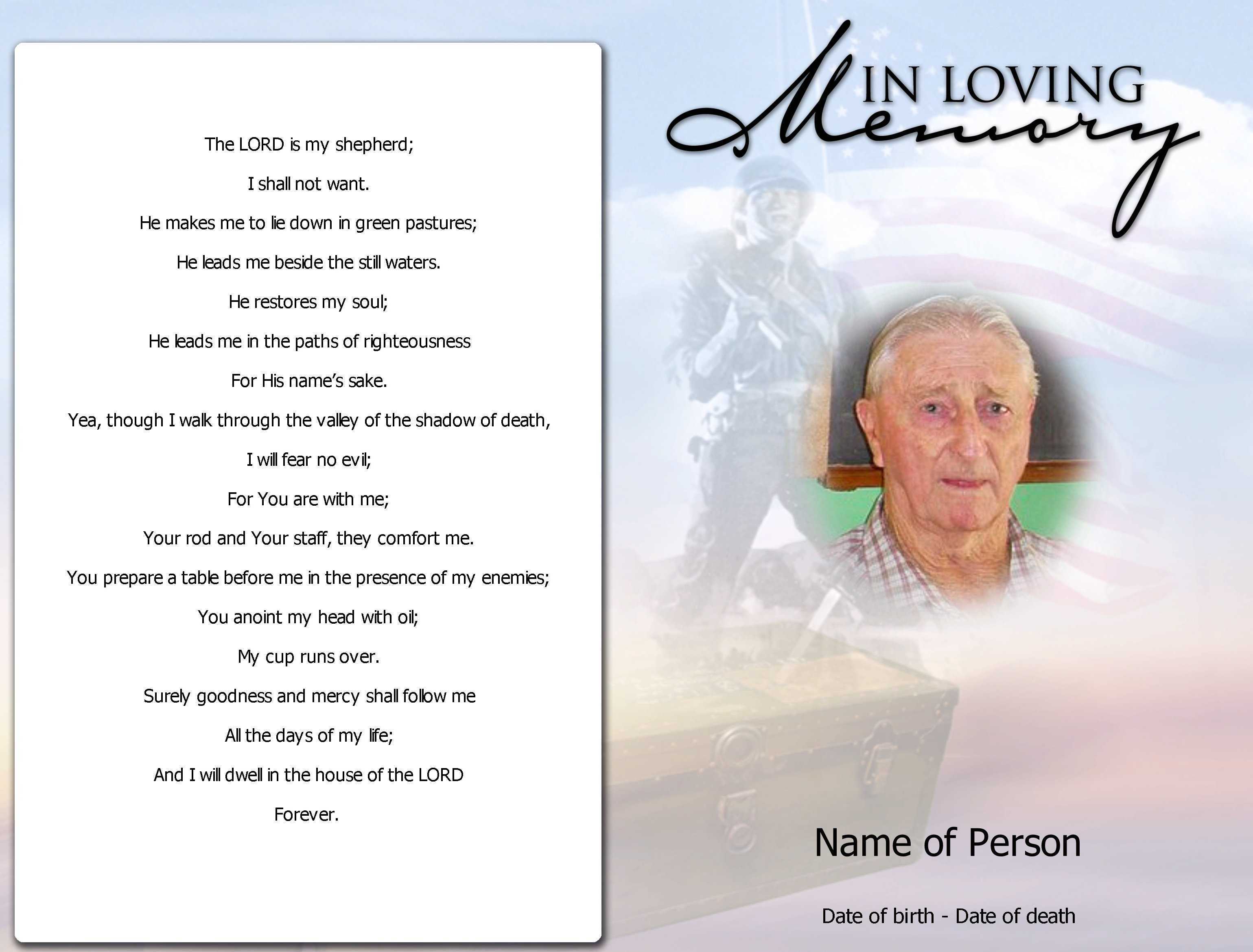 Sample Obituary Poems Within Death Anniversary Cards Templates