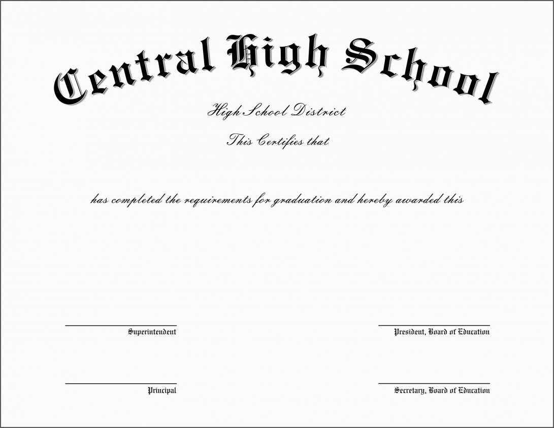 Sample Of School Graduation Certificate Fresh Ged Template With Regard To Ged Certificate Template