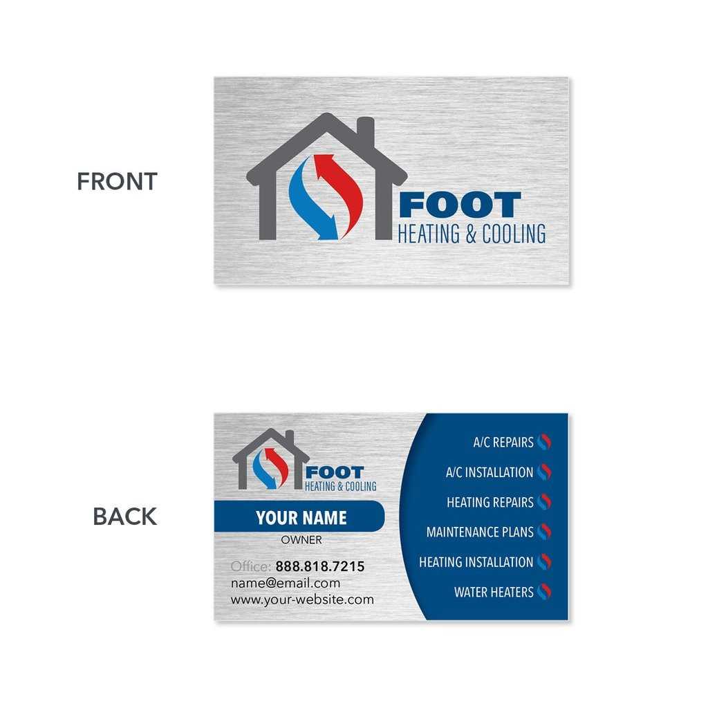 Sample Of Visiting Cards Hvac Business Card B41 1024×1024 With Hvac Business Card Template