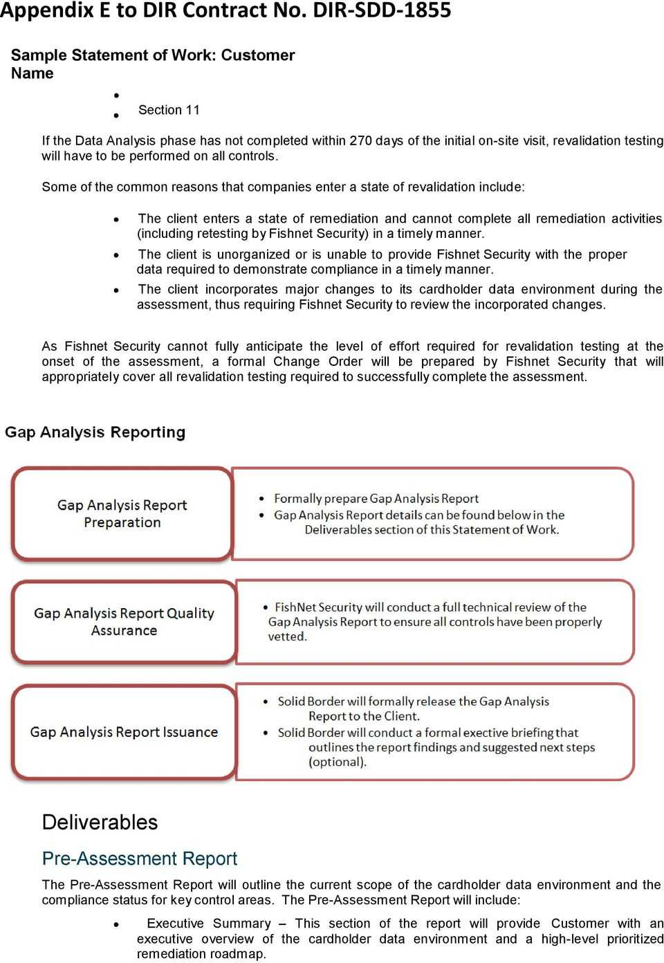 Sample Statement Of Work – Pdf With Pci Dss Gap Analysis Report Template