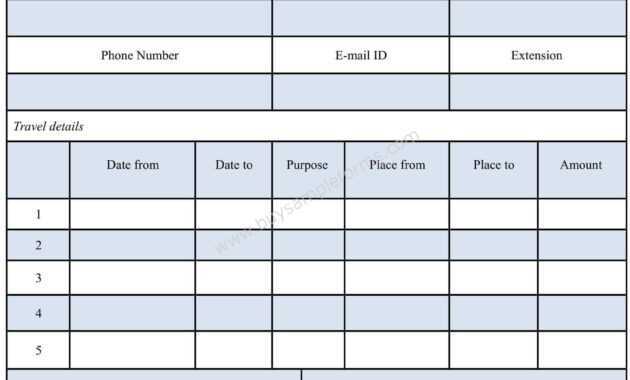 Sample Travel Reimbursement Form Template | Sample Forms with regard to Reimbursement Form Template Word