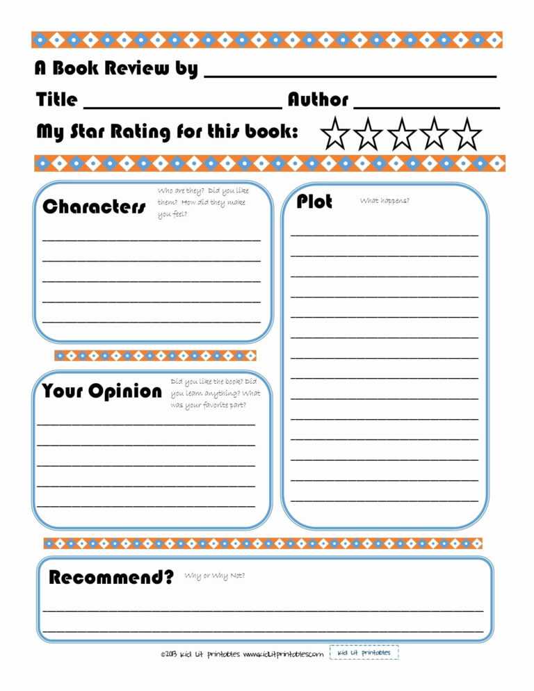 Sandwich Book Report Printable Template Free For Sandwich with regard ...