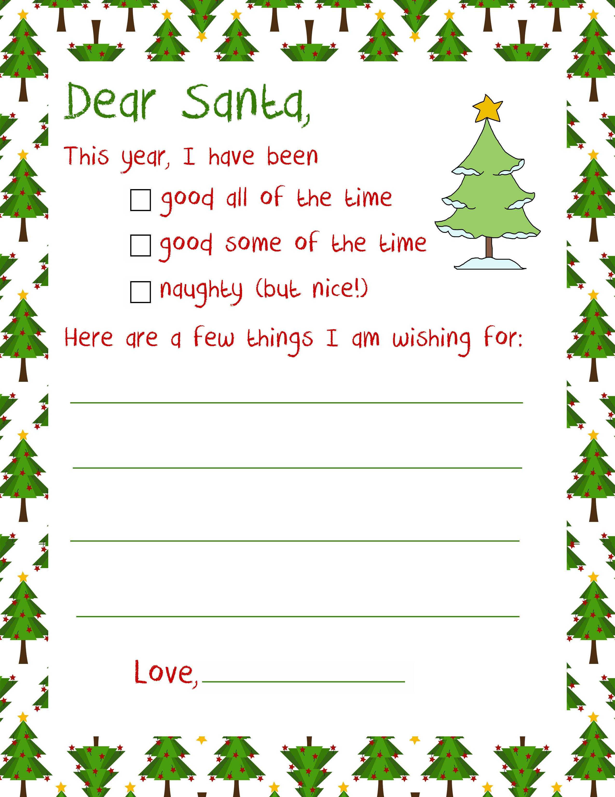 Santa Christmas Letter - Letter To Santa intended for Santa Letter Template Word Santa Christmas Letter – Letter To Santa Intended For Santa Letter Template Word