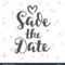 Save Date Vintage Hand Written Lettering Stock Vector In Save The Date Banner Template