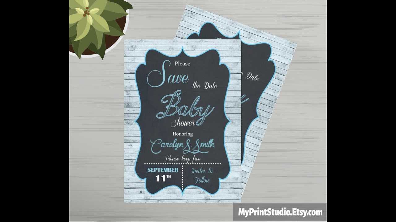 Save The Date Baby Shower Card Template Made In Ms Word Regarding Save The Date Template Word