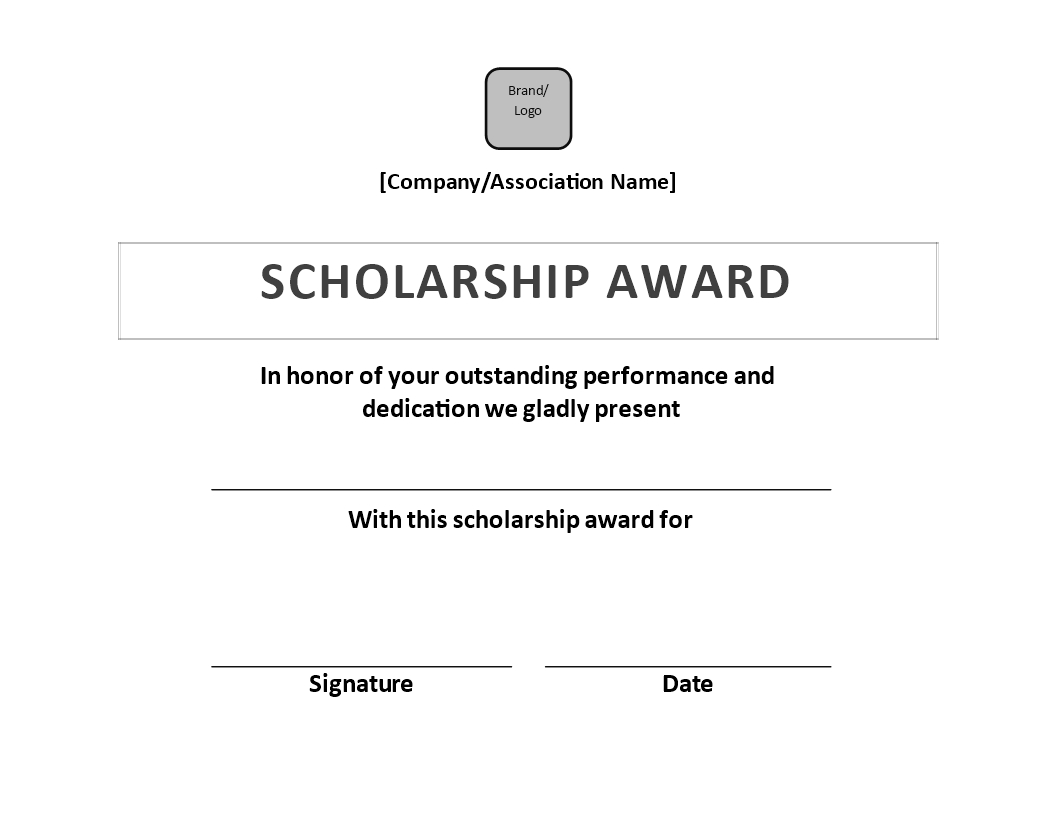 Scholarship Award Certificate Sample | Templates At In Scholarship Certificate Template